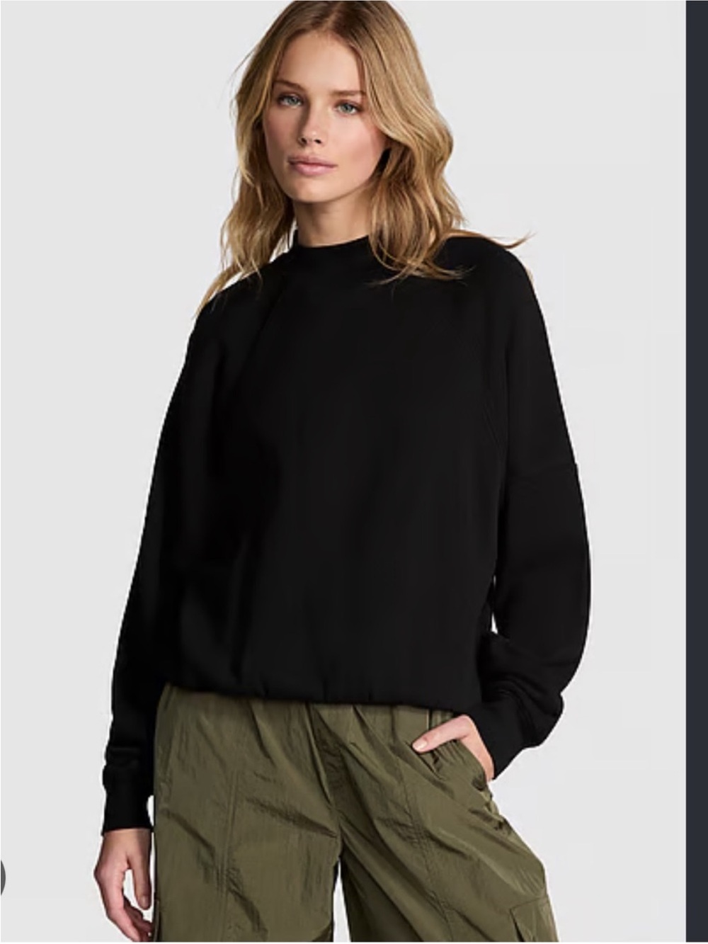 Victoria’s Secret black mock neck sweatshirt